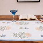 Fulwari Rose Cotton Canvas Table Runner - for 6 Seater Dining Table