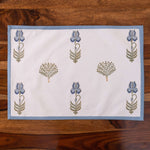 Fulwari Cotton Canvas Dining Table Mats and Napkins Set - (6+6)