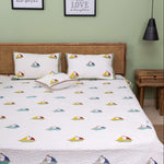 Float The Boat Reversible Quilted Bed Cover with Pillow Covers