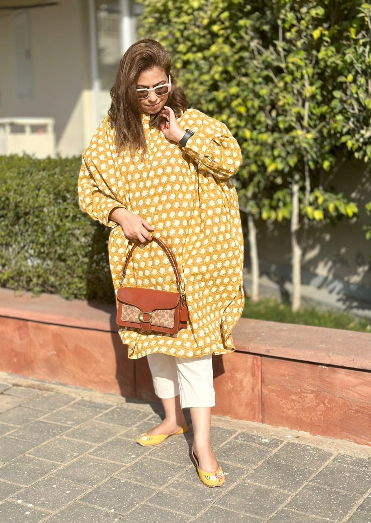 Comfy Cotton Kurta Set (Loose Fit / One Size) - Mustard Yellow