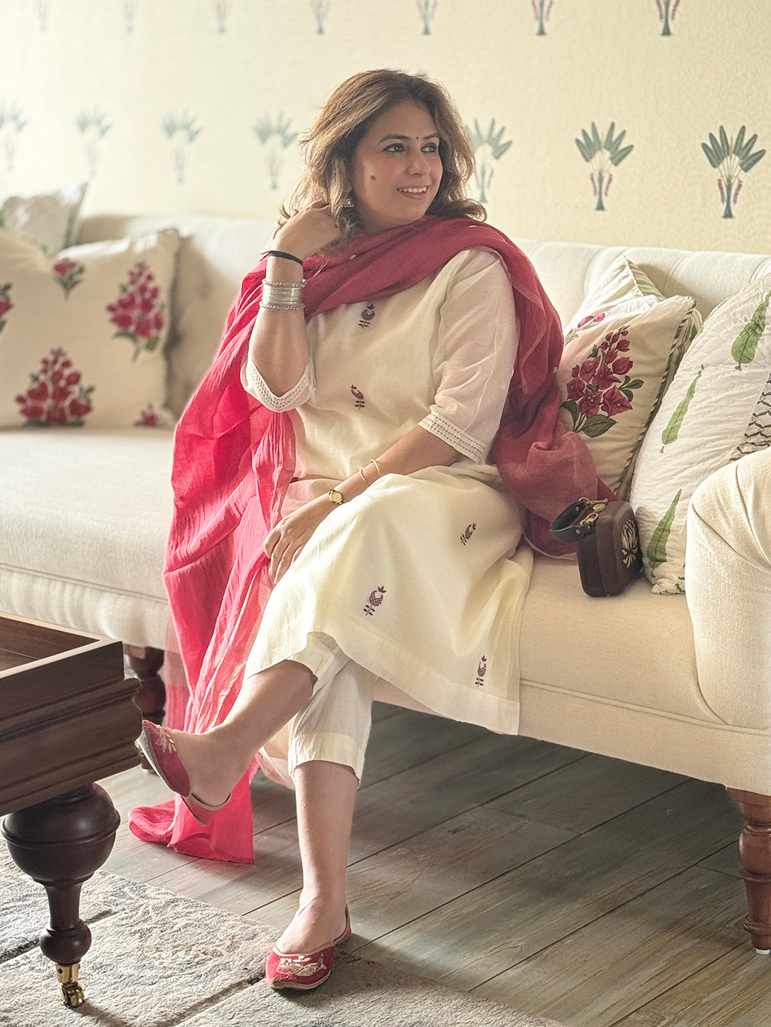 NIRAAYA - Shagun Pure Mul Chanderi Kurta / Suit set