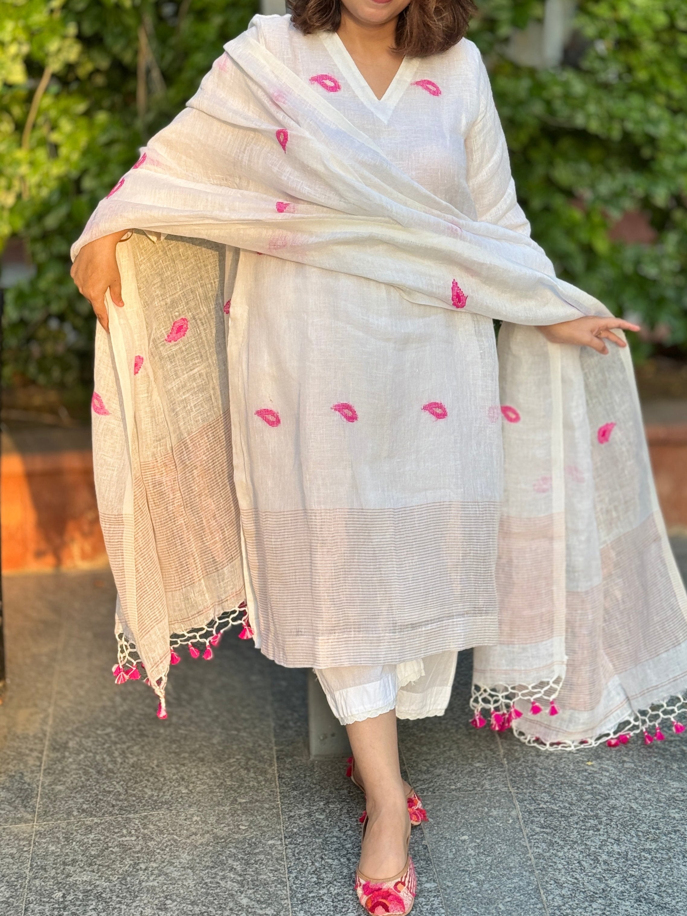 Sehaj - Shwet Co-ord set with Dupatta