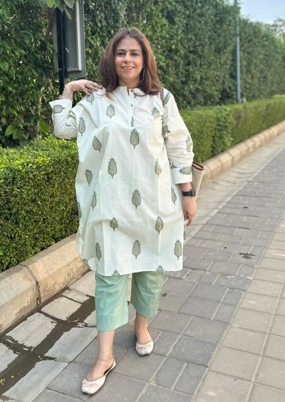 Green Corns Comfy Cotton Kurta Set (Loose Fit / One Size)