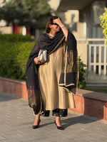 SITARA - Sandstone Pure Silk Co-ord set (Loose Fit / One Size)