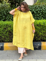 ZARIN - Turmeric Pure Silk Co-ord set (Loose Fit / One Size)