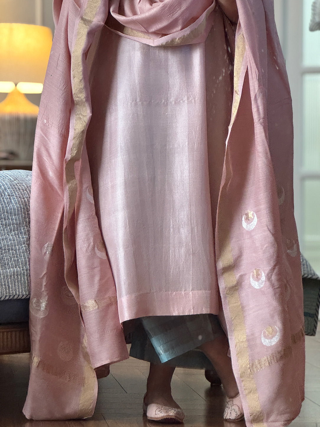PARV - Ira Pure Silk Kurta set (Loose Fit / One Size)