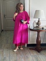 Mishri - Charm Pink Pure Silk Kurta Set