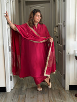 SITARA - Ruby Woo Pure Silk Co-ord set (Loose Fit / One Size)