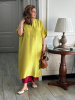 SITARA - Amaltas Pure Silk Co-ord set (Loose Fit / One Size)