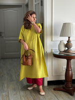 SITARA - Amaltas Pure Silk Co-ord set (Loose Fit / One Size)