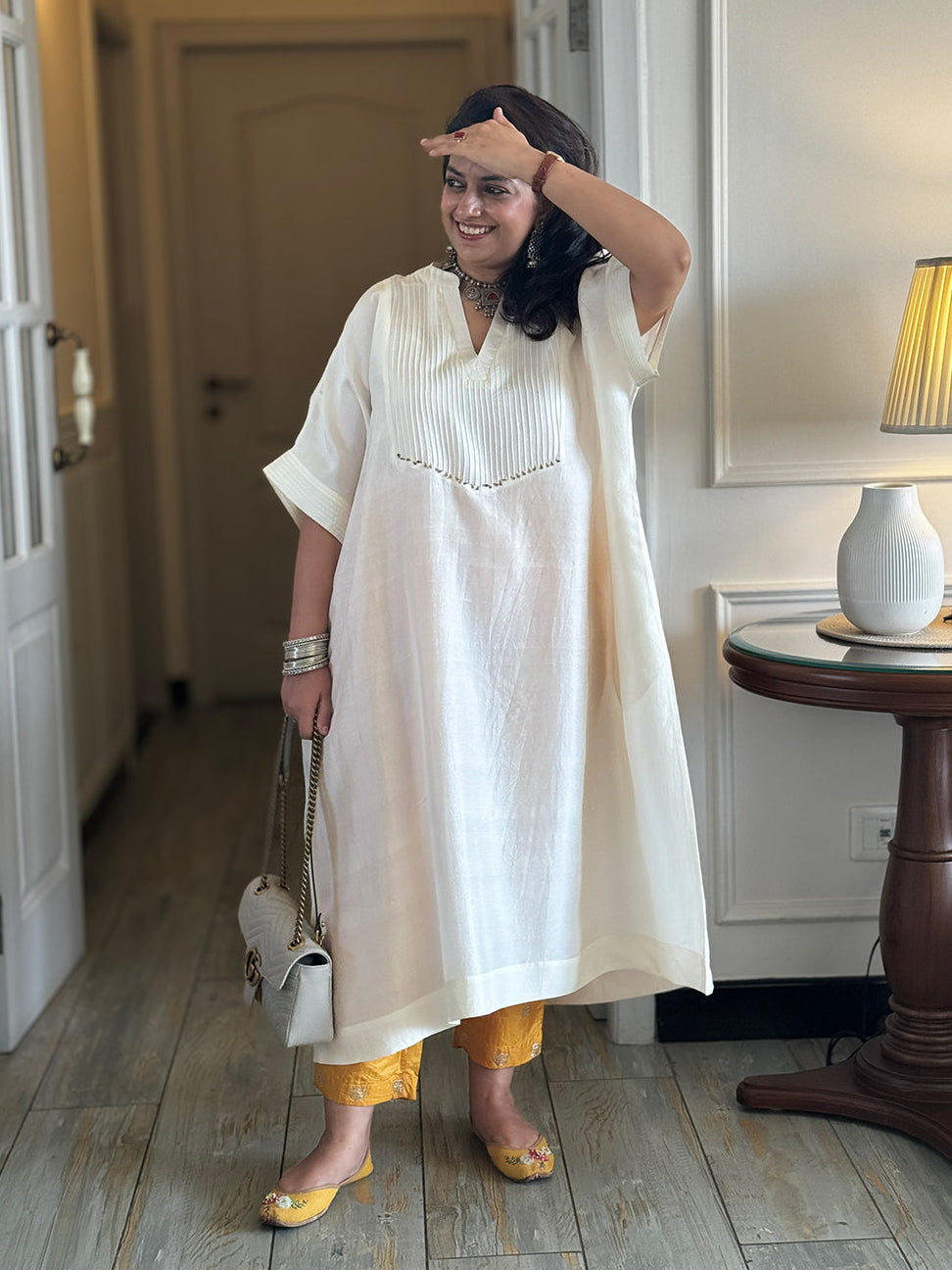 SITARA - Moonlit Classic Silk Co-ord set (Loose Fit / One Size)