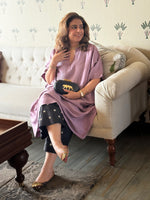 SITARA - Lavender Pure Silk Co-ord set (Loose Fit / One Size)