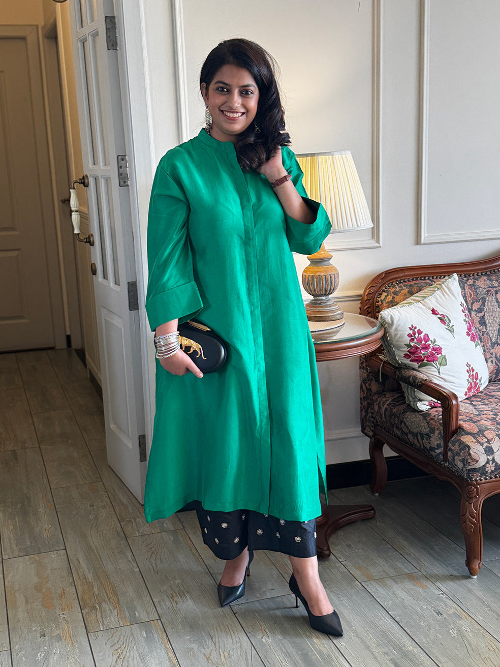 SEHAR - Forest Gem Pure Silk Kurta / Kurta Set