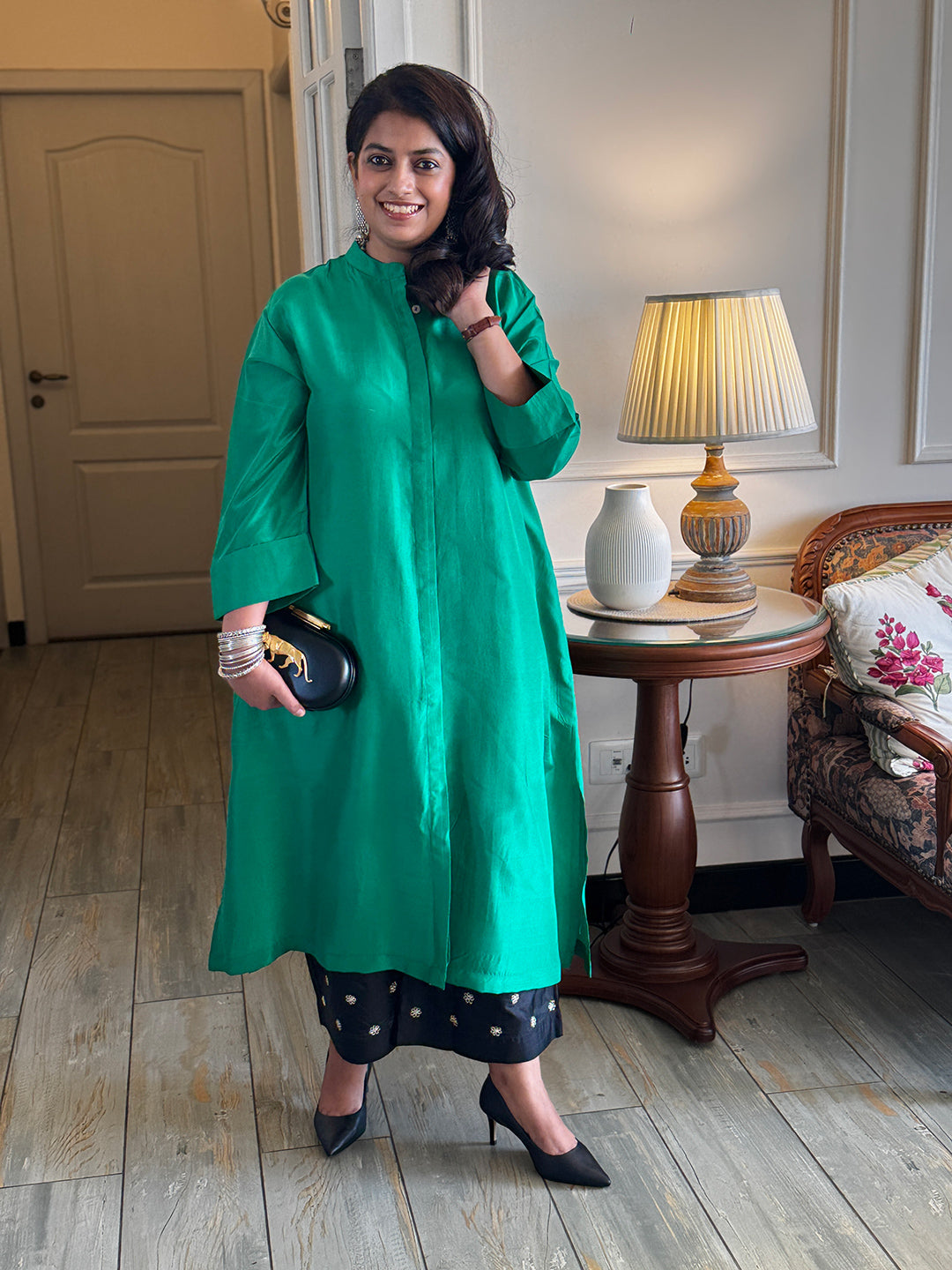 SEHAR - Forest Gem Pure Silk Kurta / Kurta Set