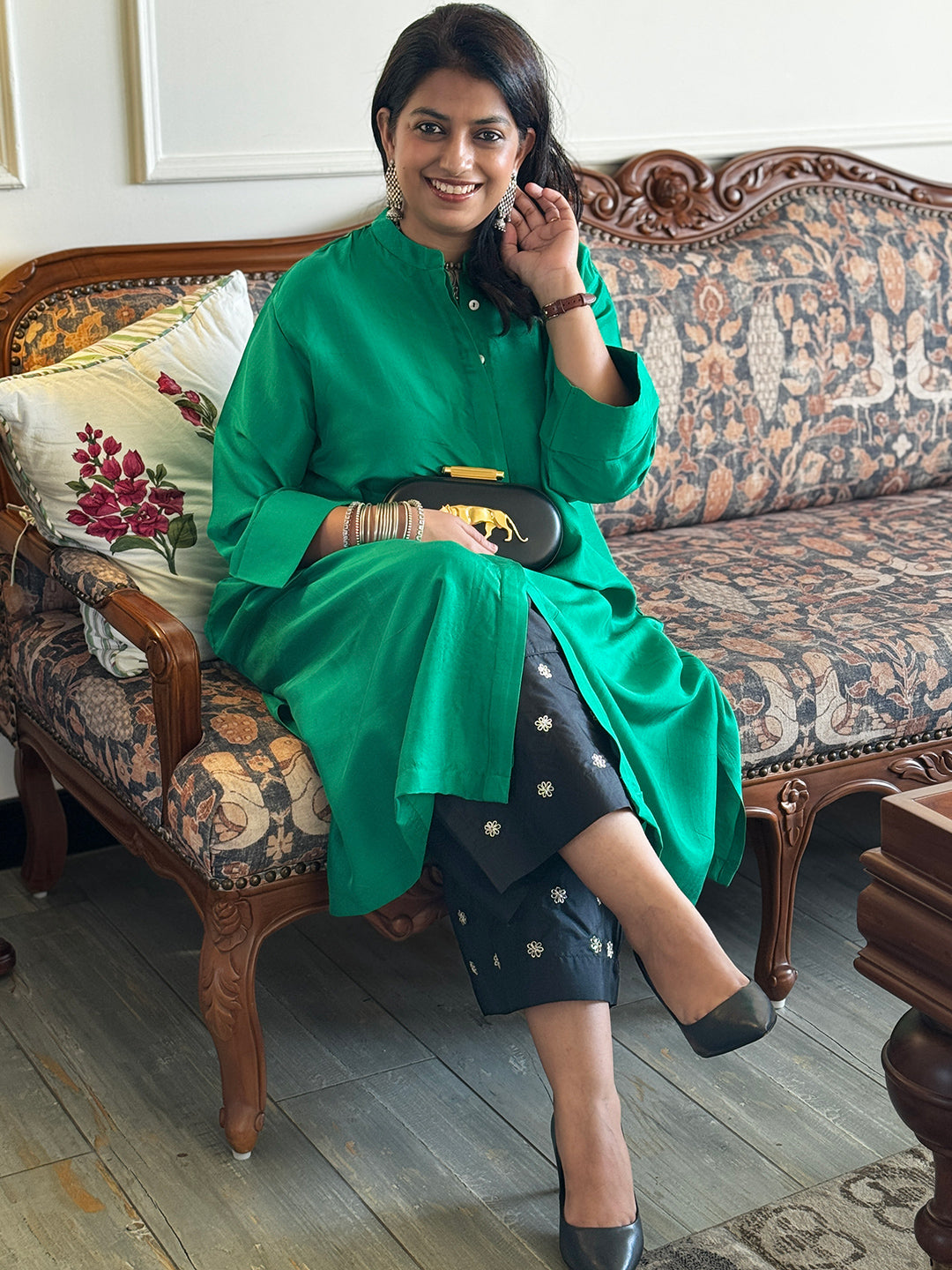 SEHAR - Forest Gem Pure Silk Kurta / Kurta Set