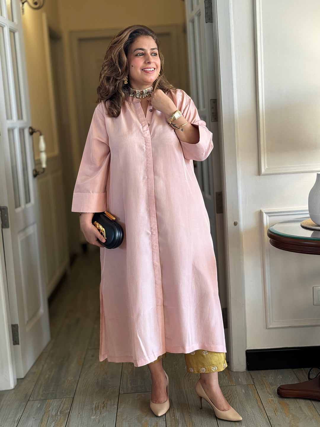 SEHAR - Candy Floss Pure Silk Kurta / Kurta Set