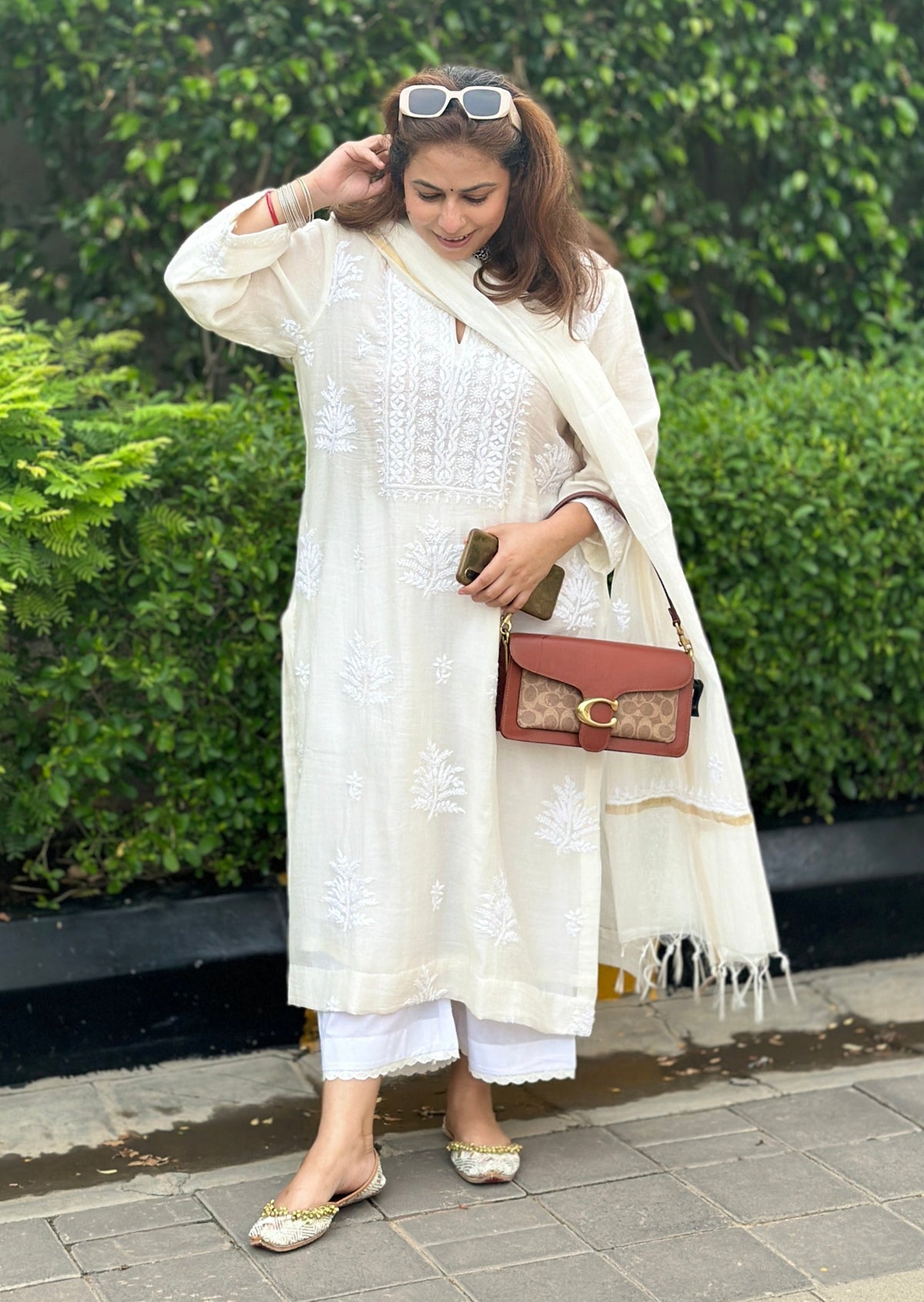 Sehaj - Ujla Co-ord set with Dupatta (Loose Fit / One Size)