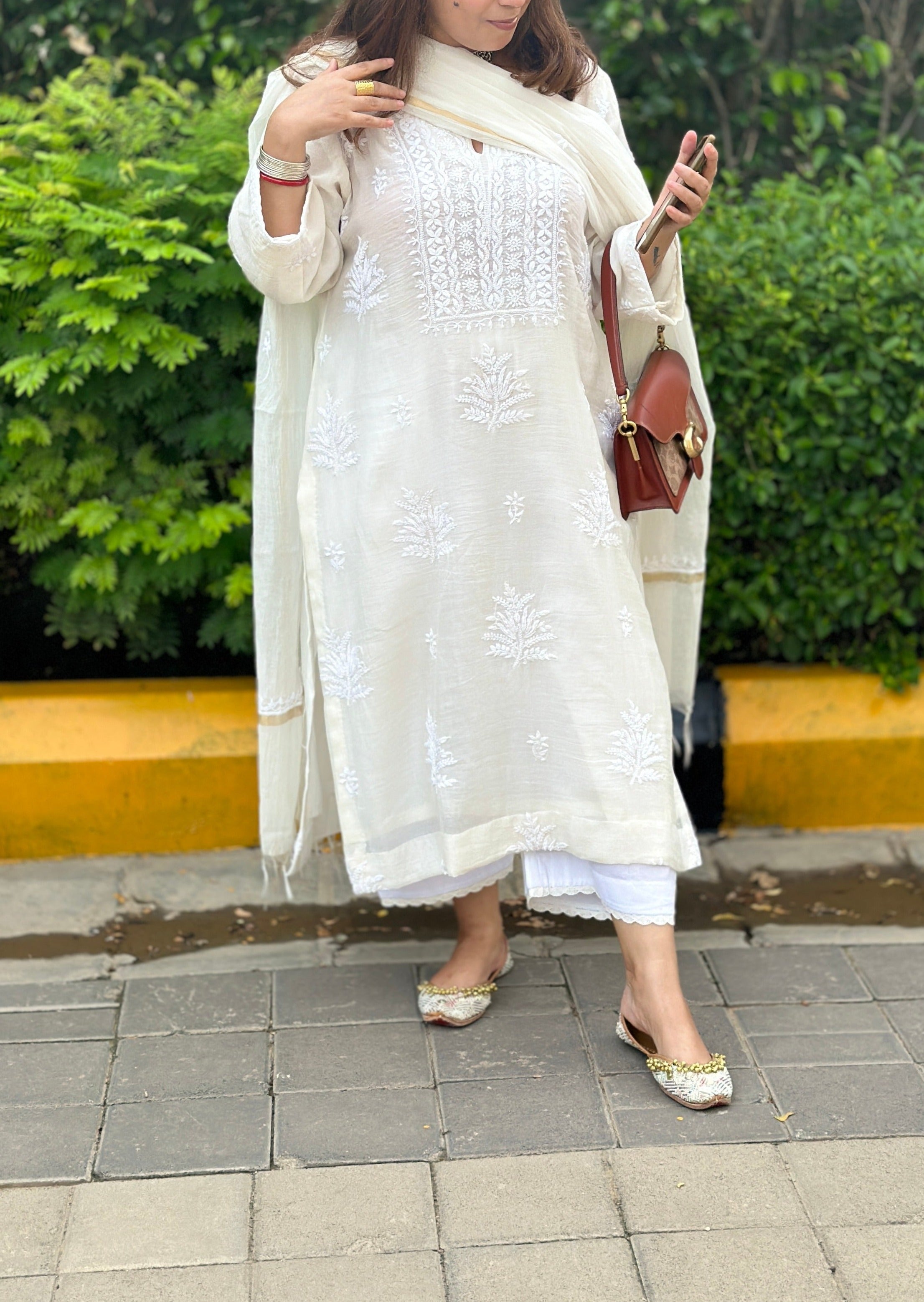 Sehaj - Ujla Co-ord set with Dupatta (Loose Fit / One Size)