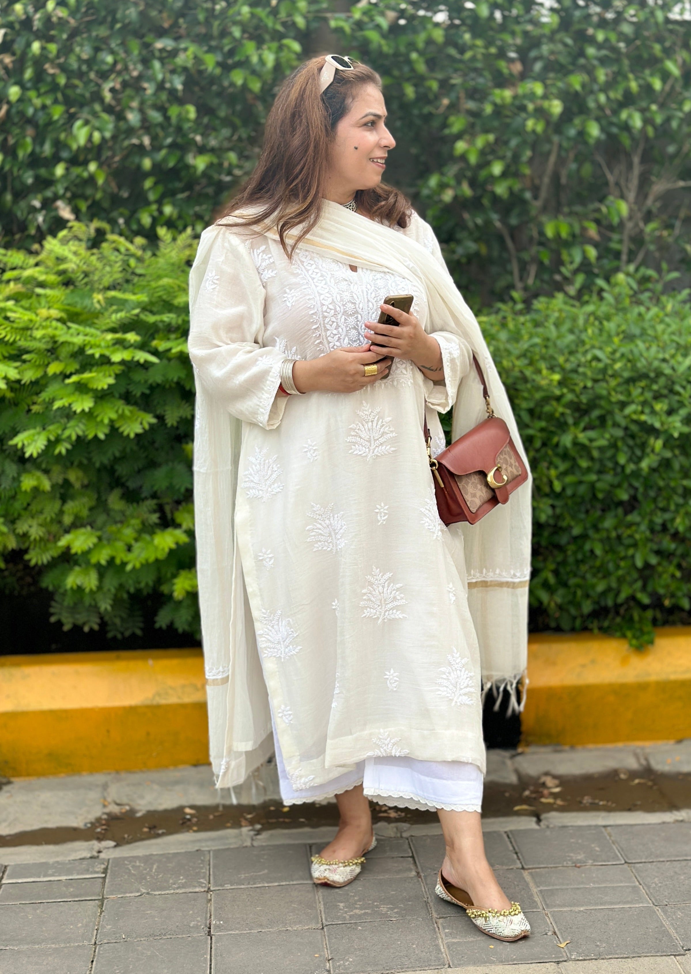 Sehaj - Ujla Co-ord set with Dupatta (Loose Fit / One Size)