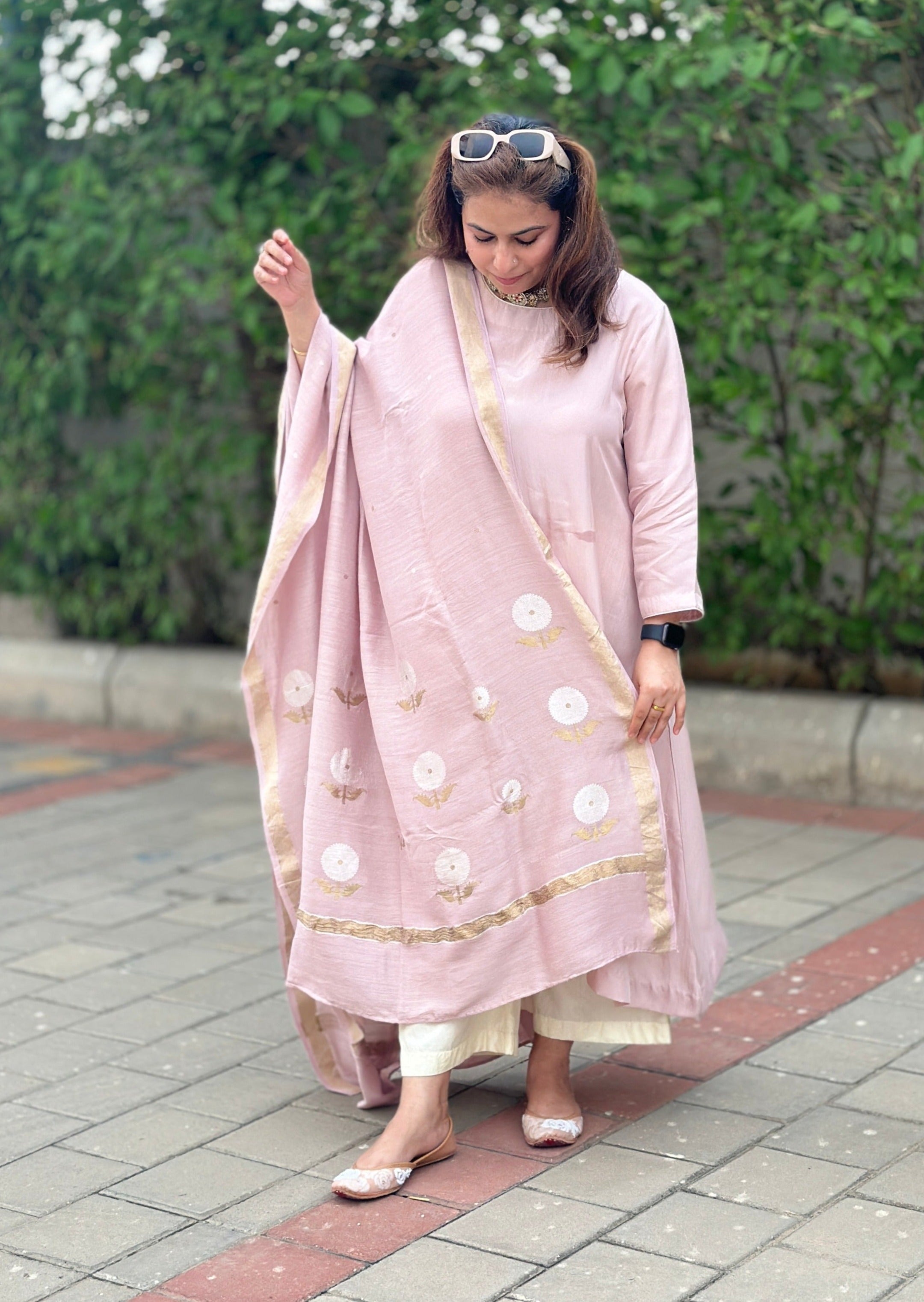 MOH - Rose Blush Pink Pure Silk Kurta / Suit set