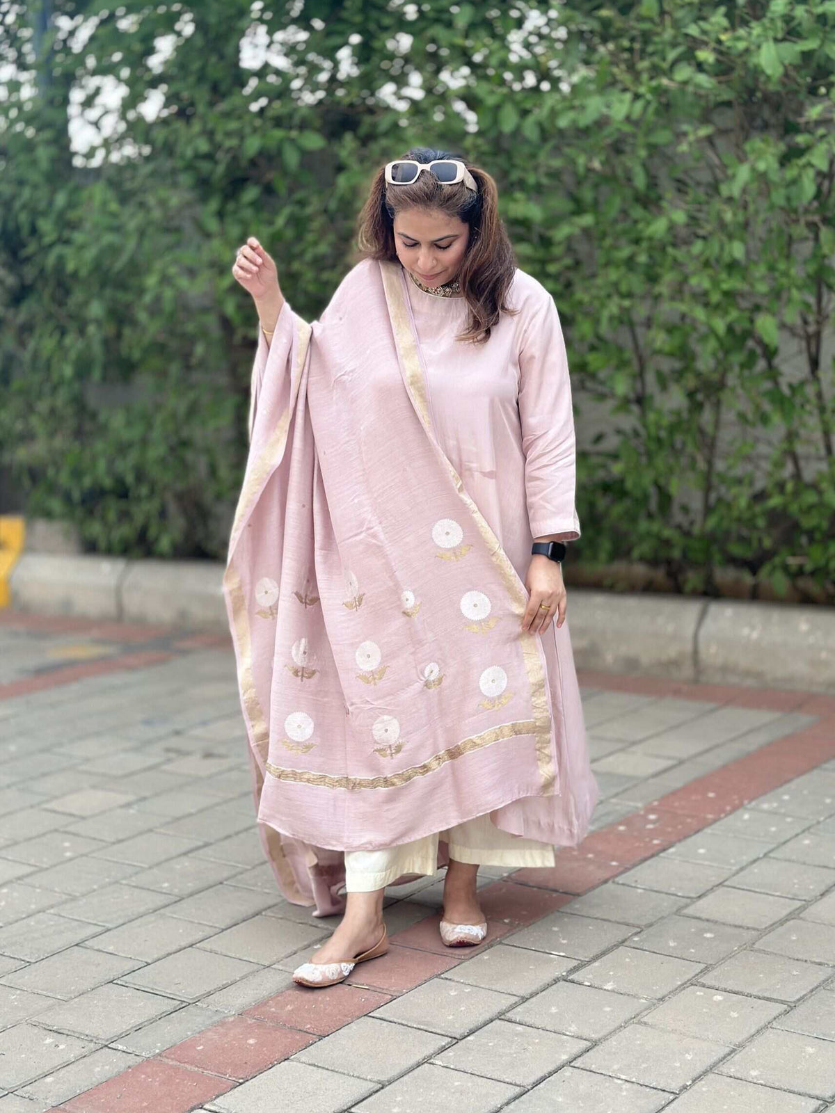 MOH - Rose Blush Pink Pure Silk Kurta / Suit set