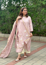 MOH - Rose Blush Pink Pure Silk Kurta / Suit set