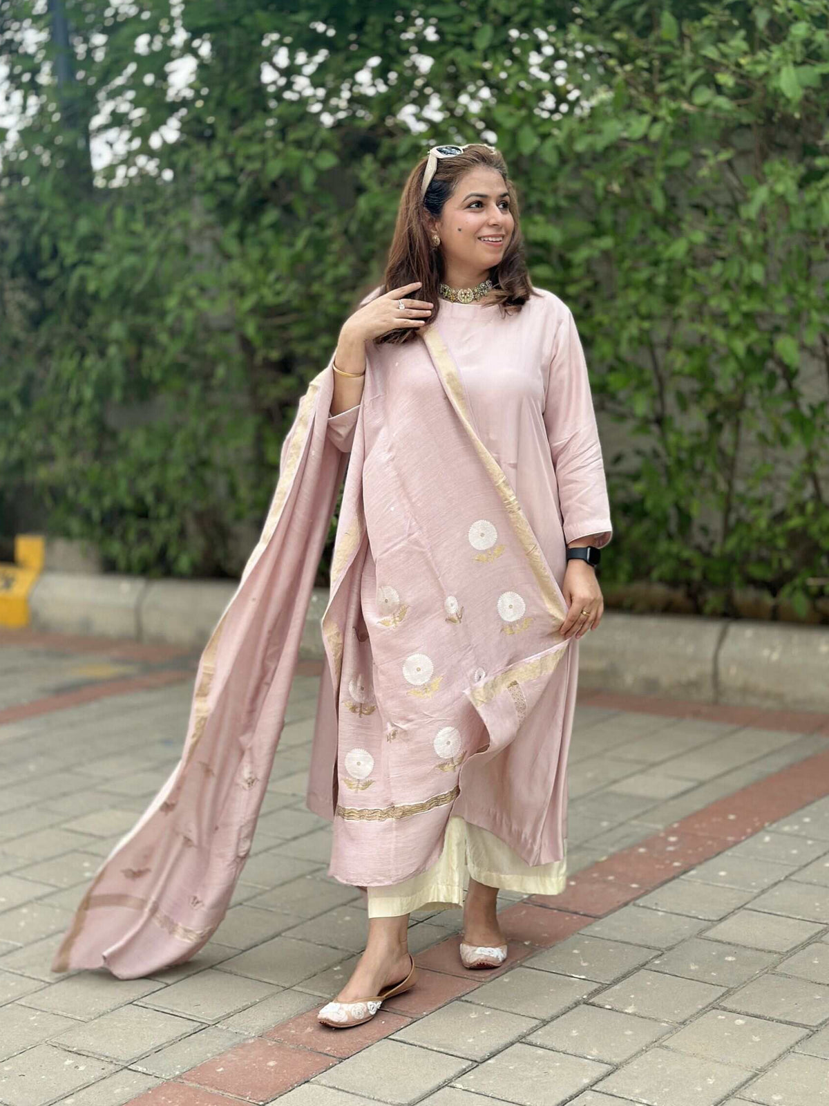 MOH - Rose Blush Pink Pure Silk Kurta / Suit set