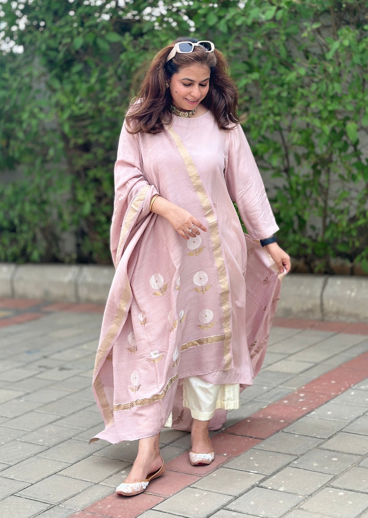 MOH - Rose Blush Pink Pure Silk Kurta / Suit set