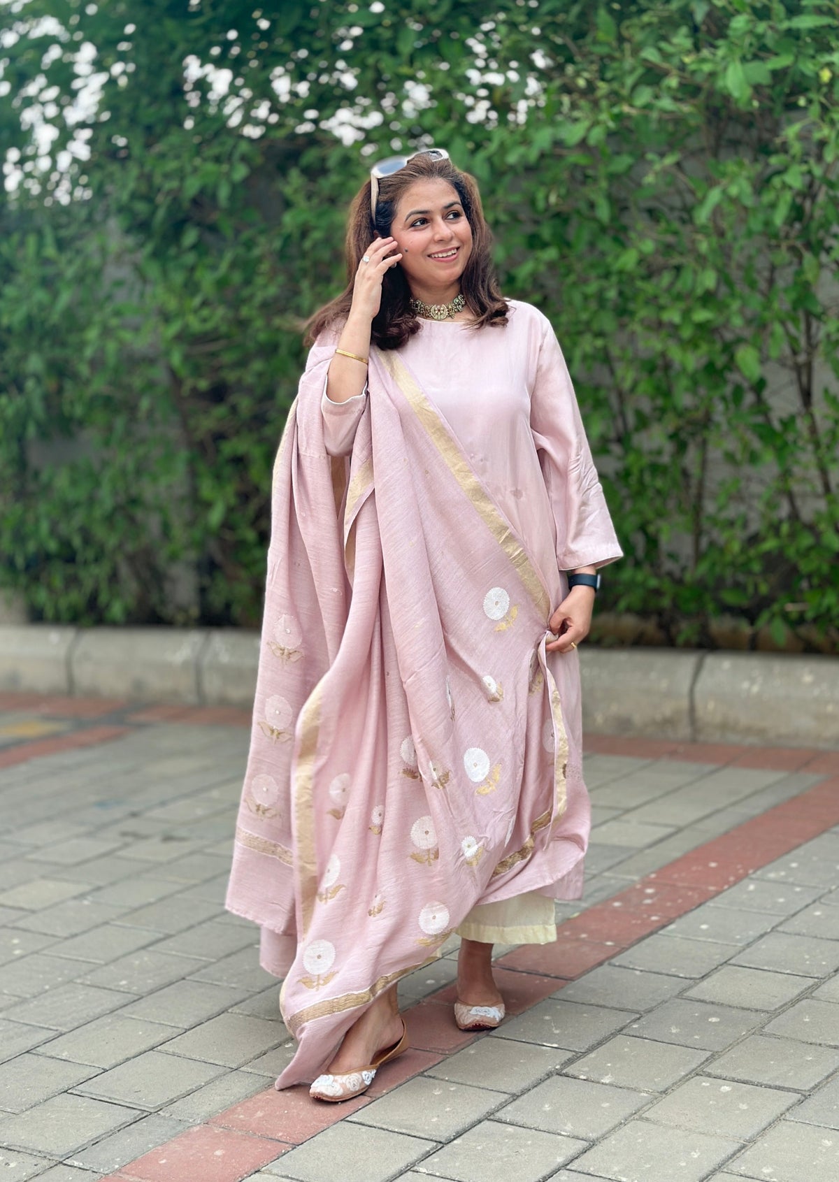 MOH - Rose Blush Pink Pure Silk Kurta / Suit set