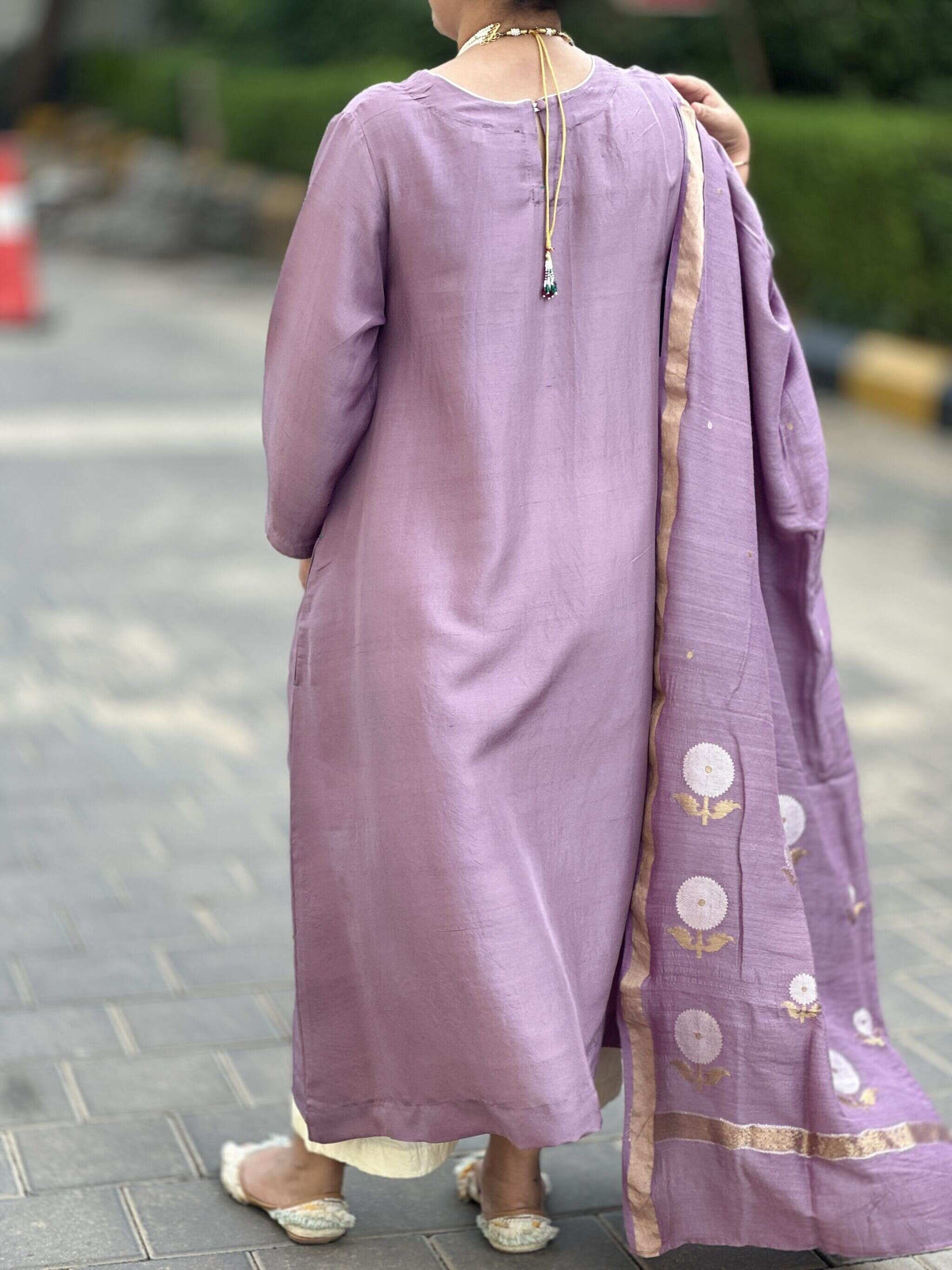 MOH - Lila Pink Pure Silk Kurta / Suit set