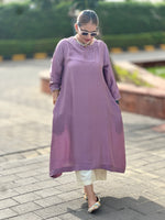 MOH - Lila Pink Pure Silk Kurta / Suit set