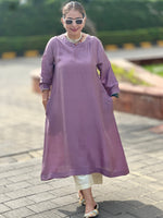 MOH - Lila Pink Pure Silk Kurta / Suit set