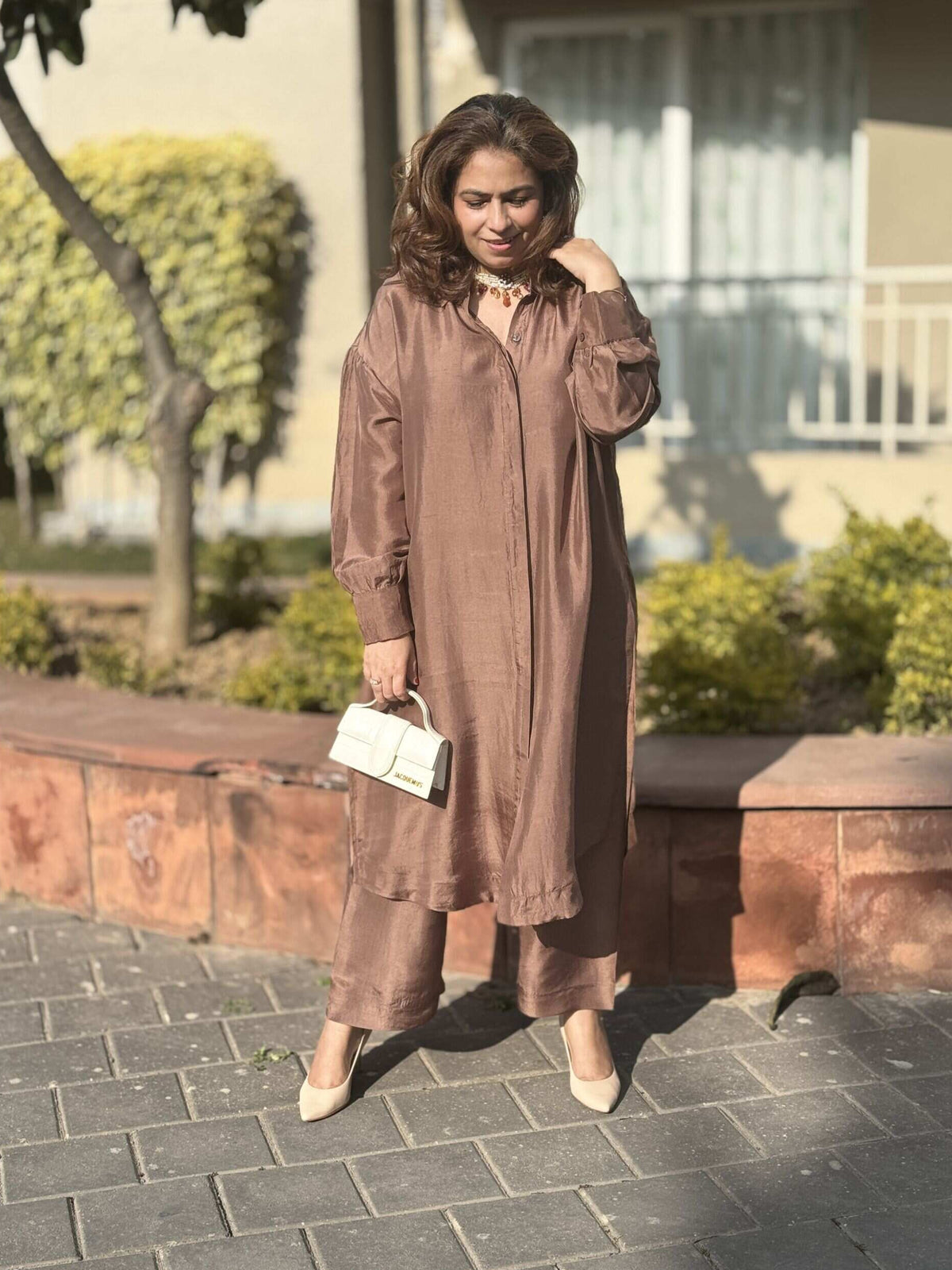 MAAYA -Coco Silk Loose Fit Kurta with Pants