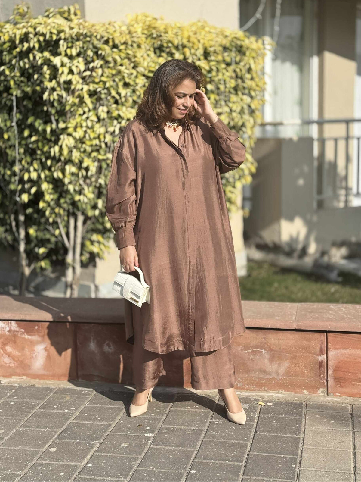 MAAYA -Coco Silk Loose Fit Kurta with Pants