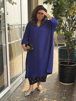 PARV - Ambar Pure Silk Embroidered Kurta set (Loose Fit / One Size)