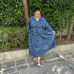 Summer Breeze Kaftan - Indigo Polki