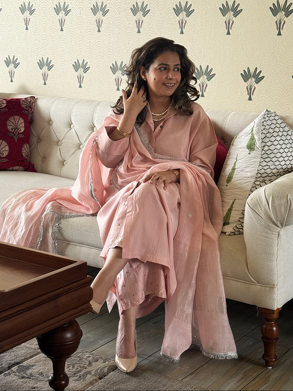 SEHAR - Candy Floss Pure Silk Kurta / Kurta Set