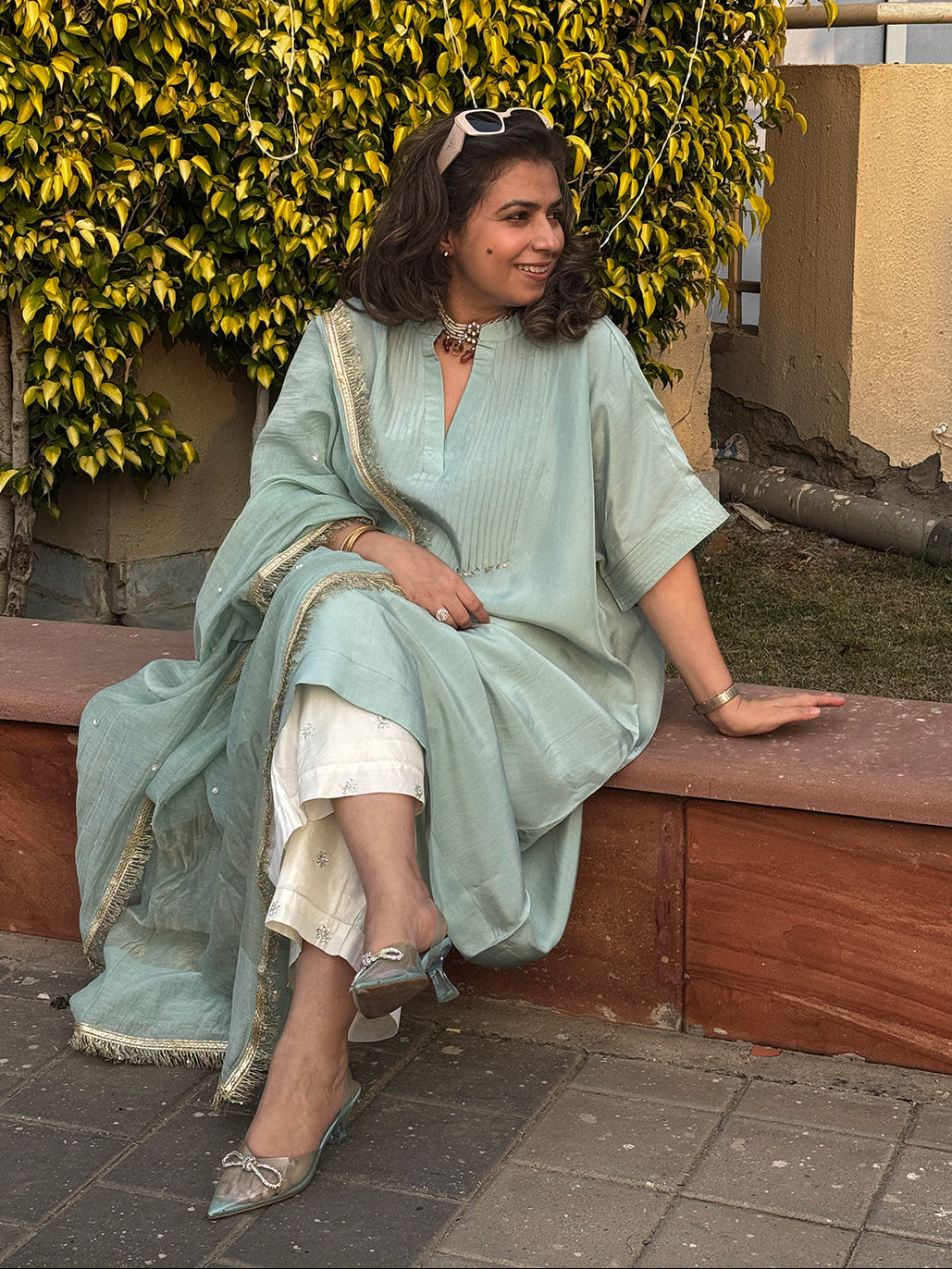 SITARA - Pika Pure Silk Co-ord set (Loose Fit / One Size)