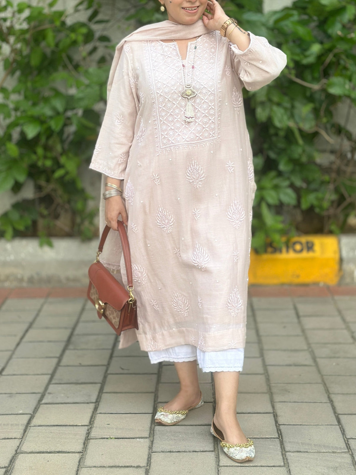 Sehaj - Fawna Co-ord set with Dupatta (Loose Fit / One Size)