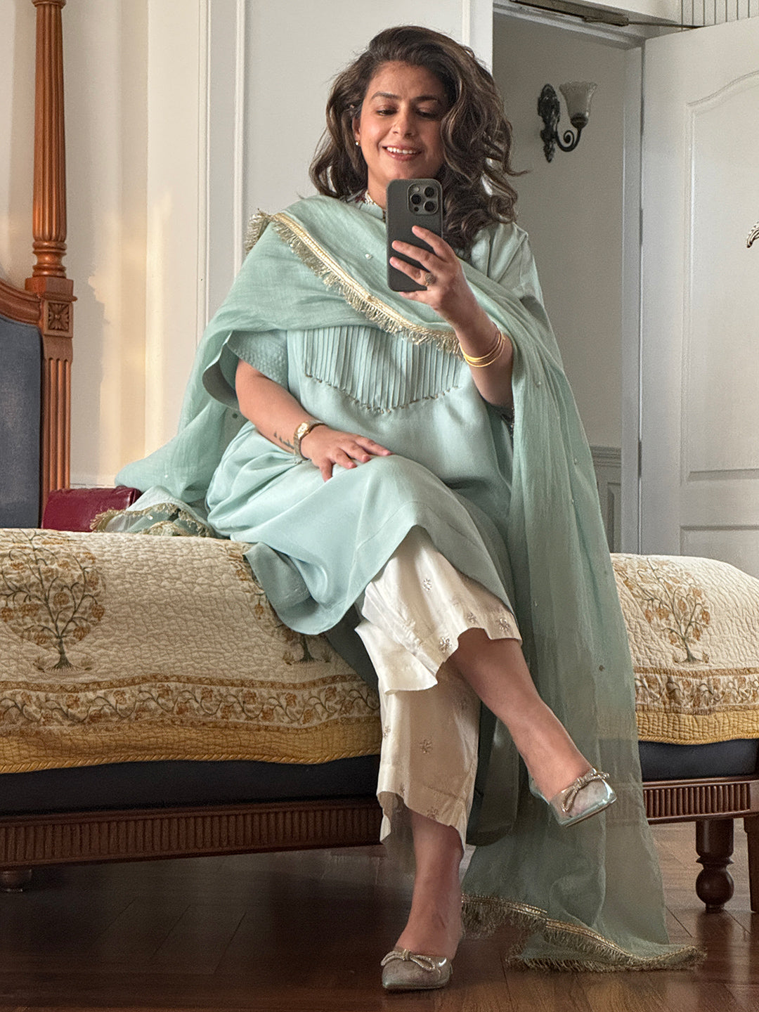 SITARA - Pika Pure Silk Co-ord set (Loose Fit / One Size)