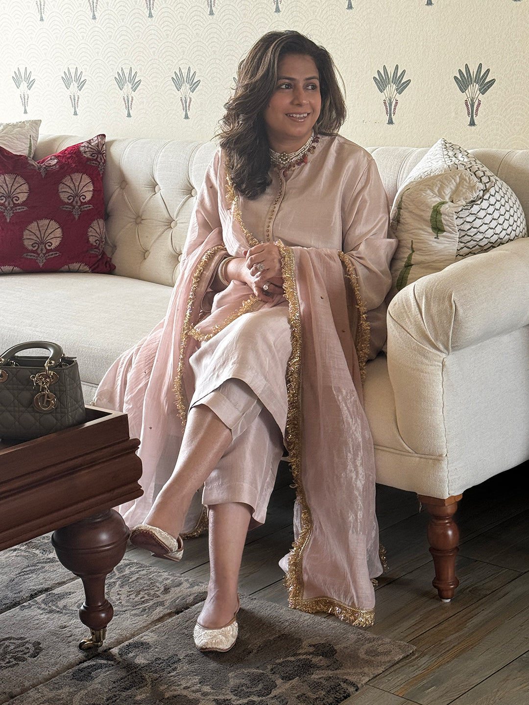 Mishri - Pearl Pink Pure Silk Kurta Set
