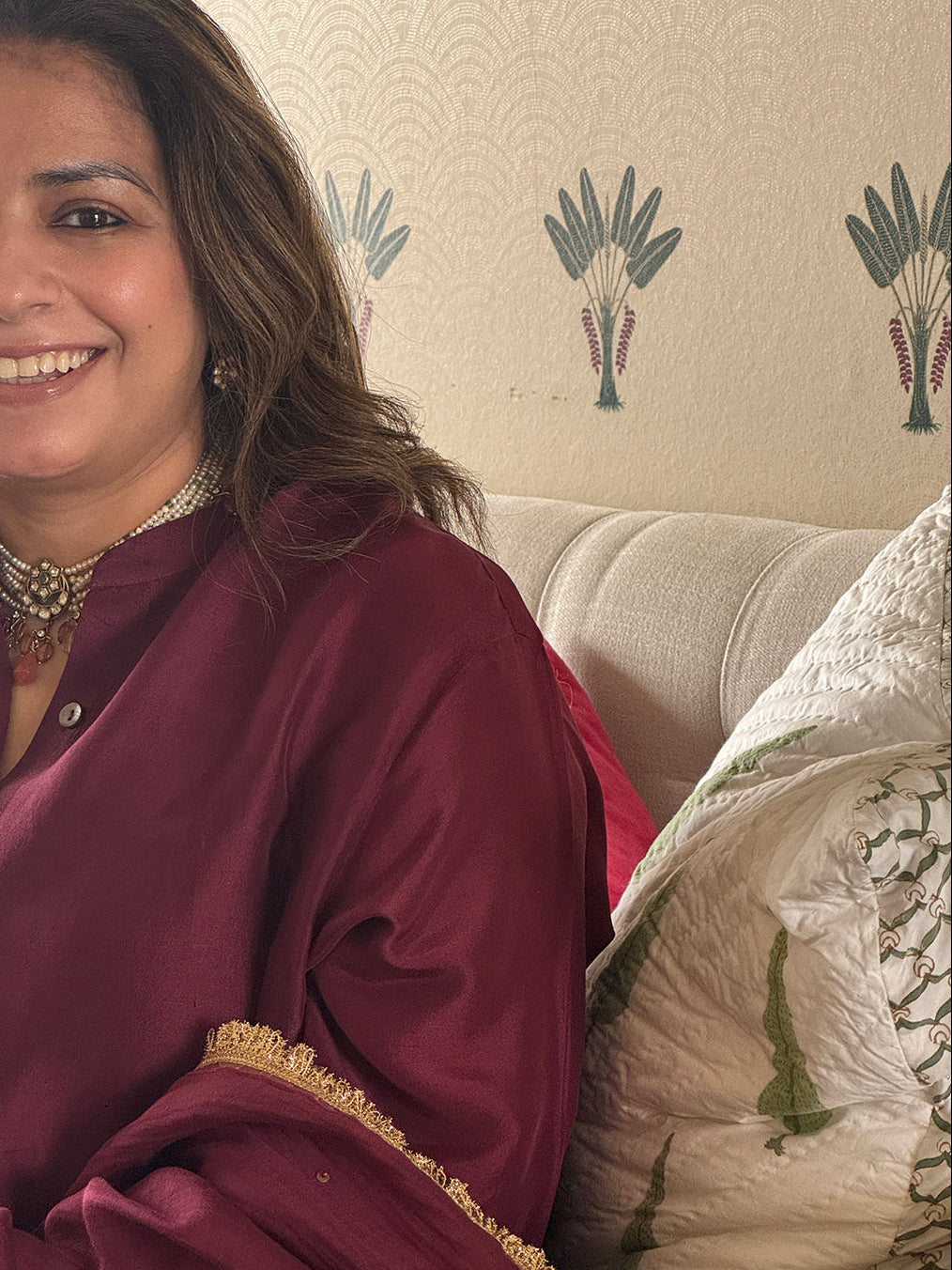 SEHAR - Malbec Pure Silk Kurta / Kurta Set