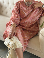 REET - Vintage Rose Bandhej One Size Silk Kurta Set