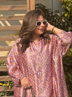 REET - Mauve Bandhej Silk Kurta (Anti Fit / One Size)