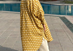 Mustard Yellow One Size Cotton Kurta Set