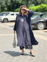 SEHAR - Kohl Black Pure Silk Kurta / Kurta Set