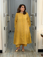 NEERA - Dusty Gold Silk Kurta Set
