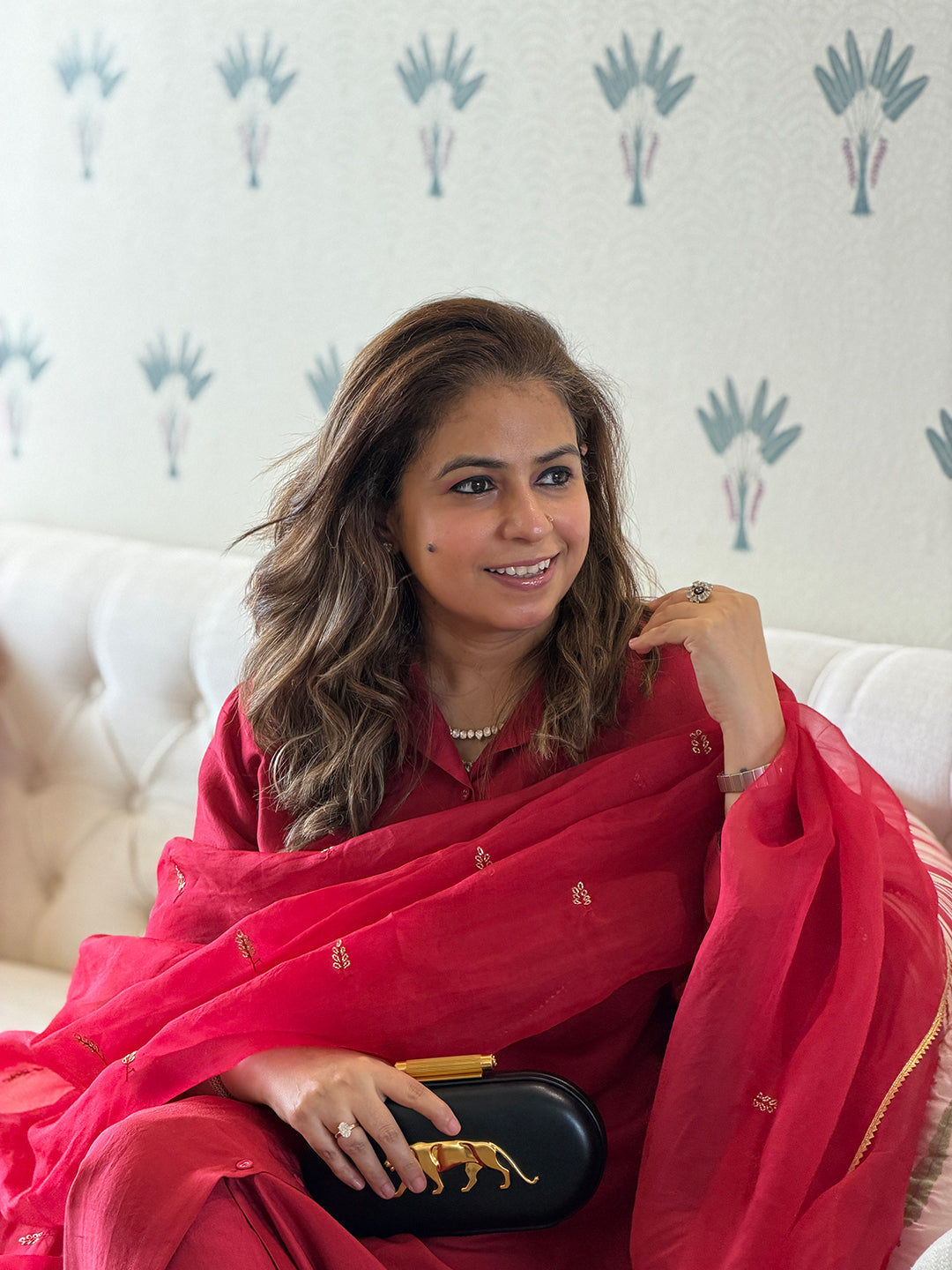 NEERA - Red Silk Kurta Set