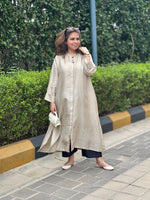 SEHAR - Champagne Pure Silk Kurta / Kurta Set
