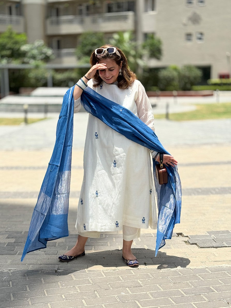 NIRAAYA - Neelima Pure Mul Chanderi Kurta / Suit set